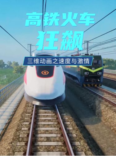 三維高鐵火車上演速度PK！你絕對不能錯過